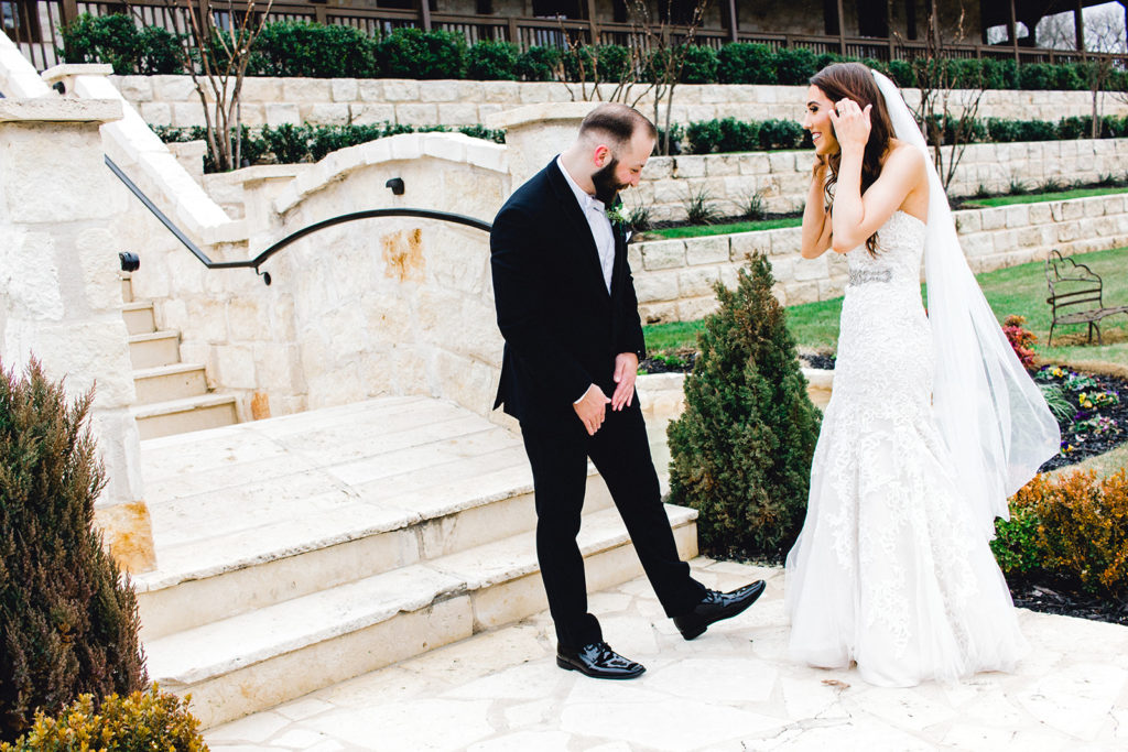 bride and groom get to see each other before wedding