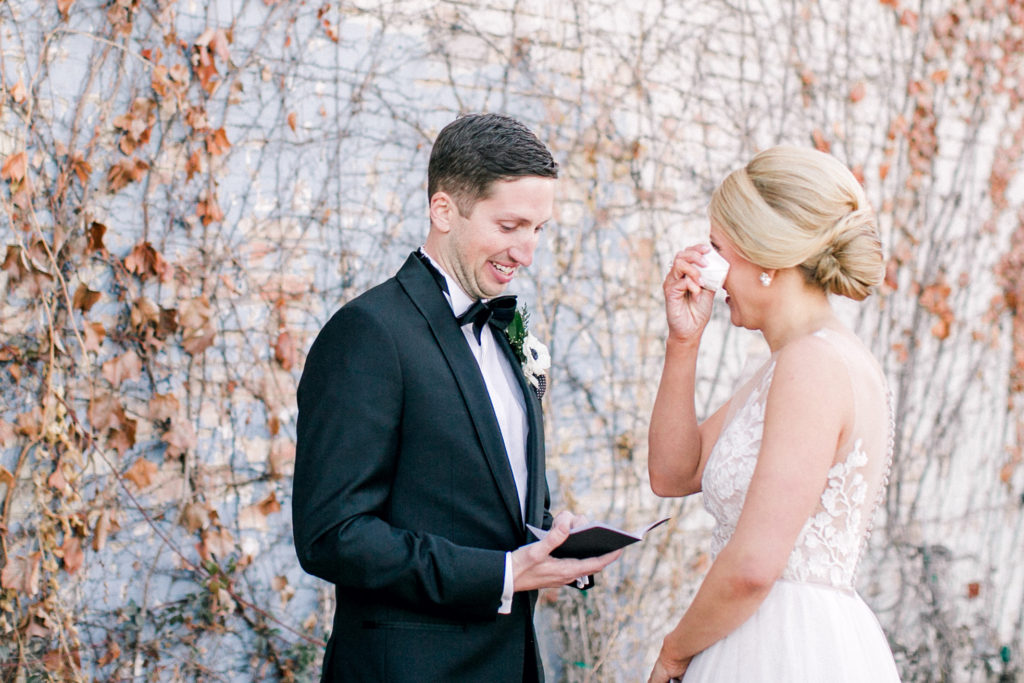 first look on your wedding day - michigan photographer