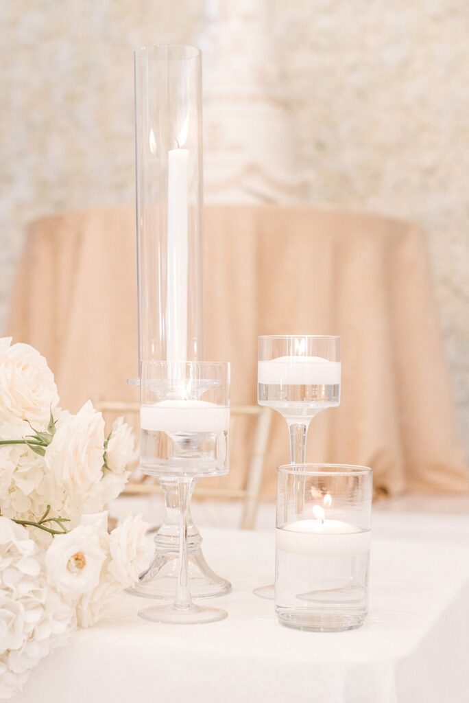 All White Glam Reception Decor | Knotting Hill Place Luxury Dallas Wedding Venue