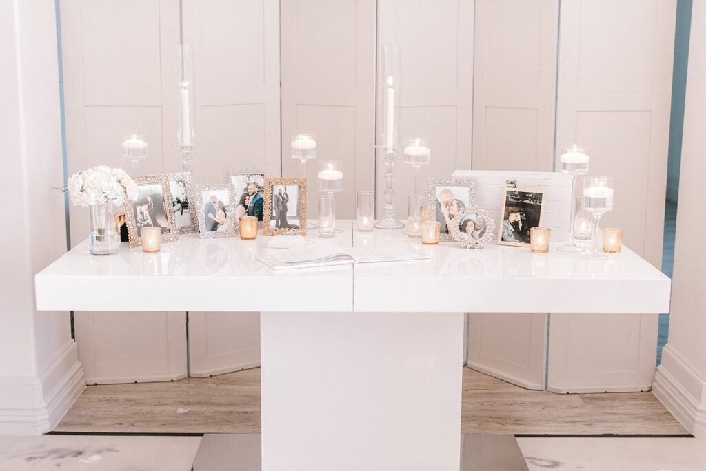 All White Glam Reception Decor | Knotting Hill Place Luxury Dallas Wedding Venue