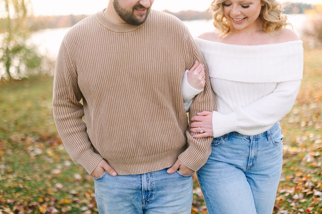 Romantic fall engagement session in Michigan
