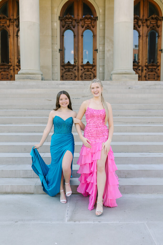 Fashion-inspired senior photos in downtown Lansing Michigan
