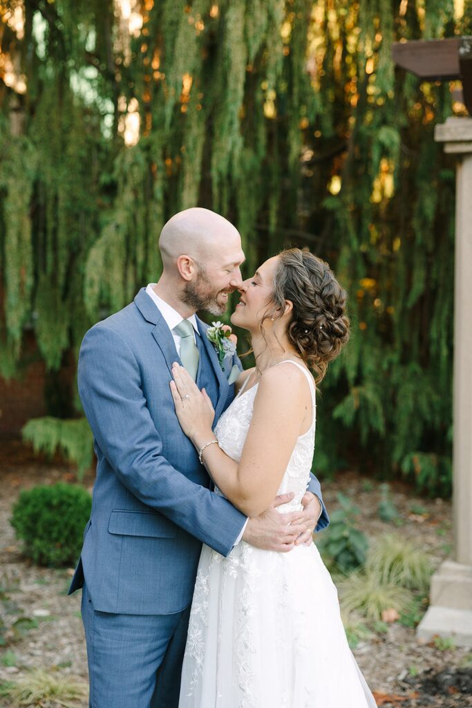 Newlywed fall wedding portraits at Michigan State University