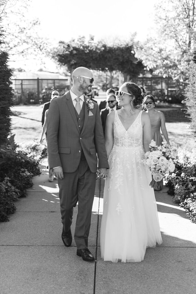 Wedding party portraits on the Michigan State University campus