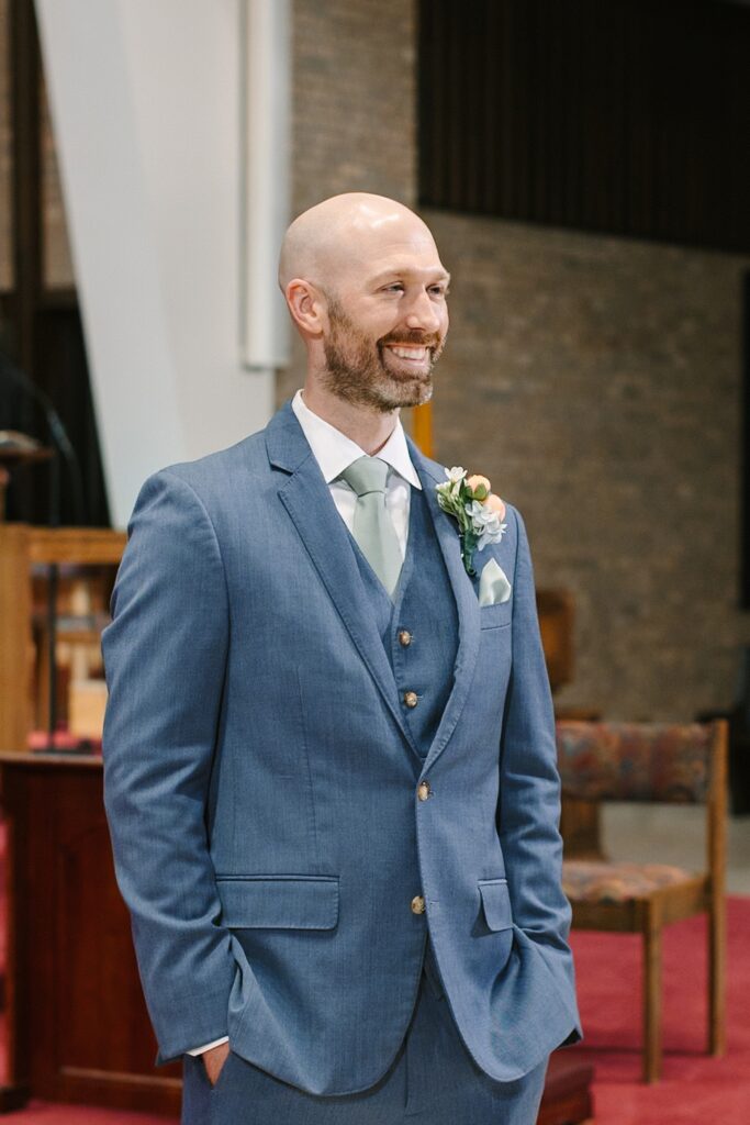 Aerin and Jack's wedding ceremony at Saint Thomas Aquinas in East Lansing