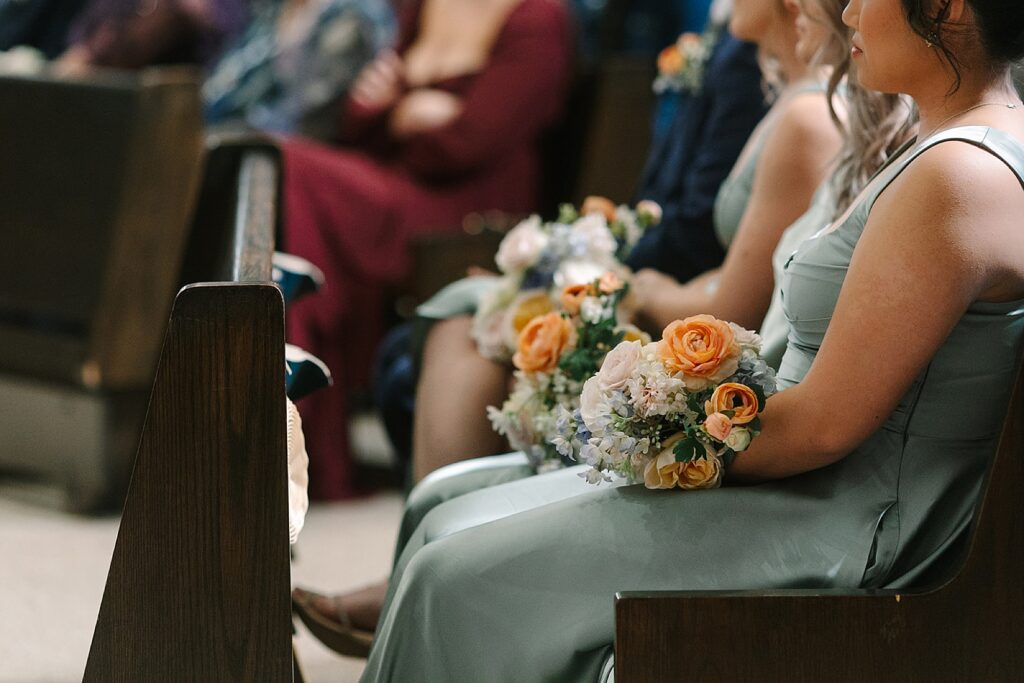 Aerin and Jack's wedding ceremony at Saint Thomas Aquinas in East Lansing