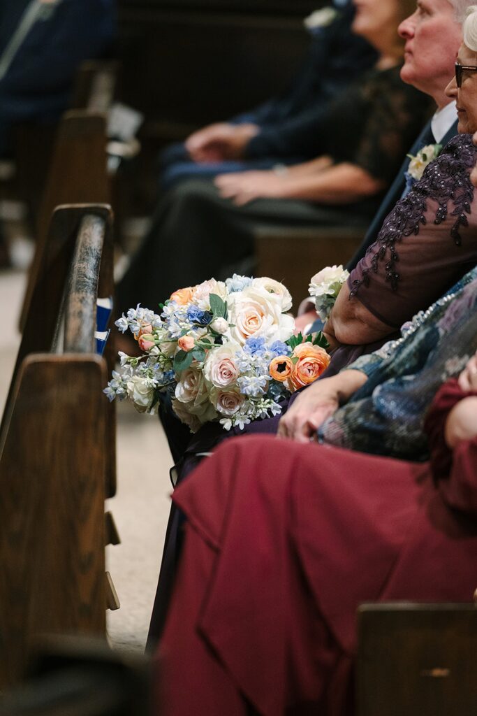 Aerin and Jack's wedding ceremony at Saint Thomas Aquinas in East Lansing