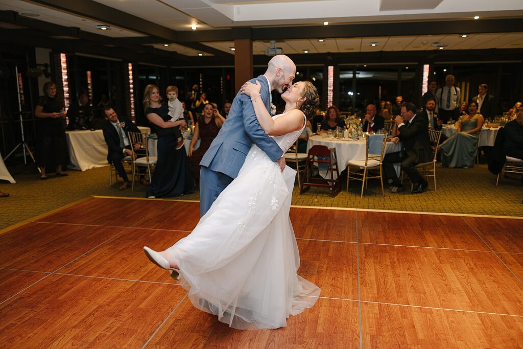 Aerin and Jack's wedding reception at the University Club of Michigan State