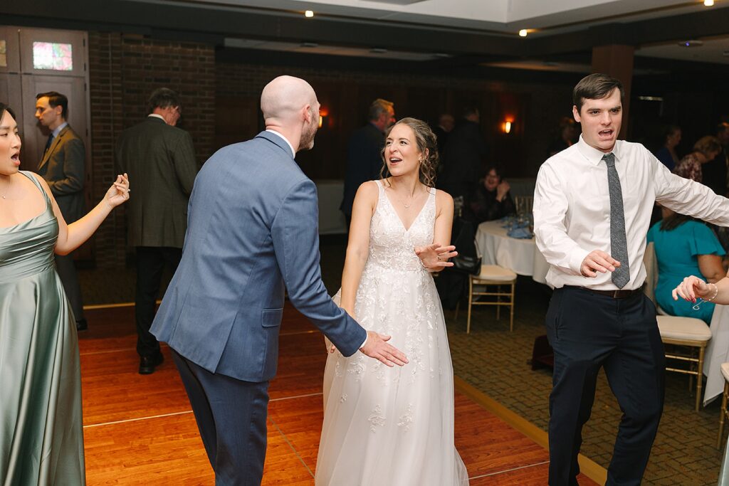 Aerin and Jack's wedding reception at the University Club of Michigan State