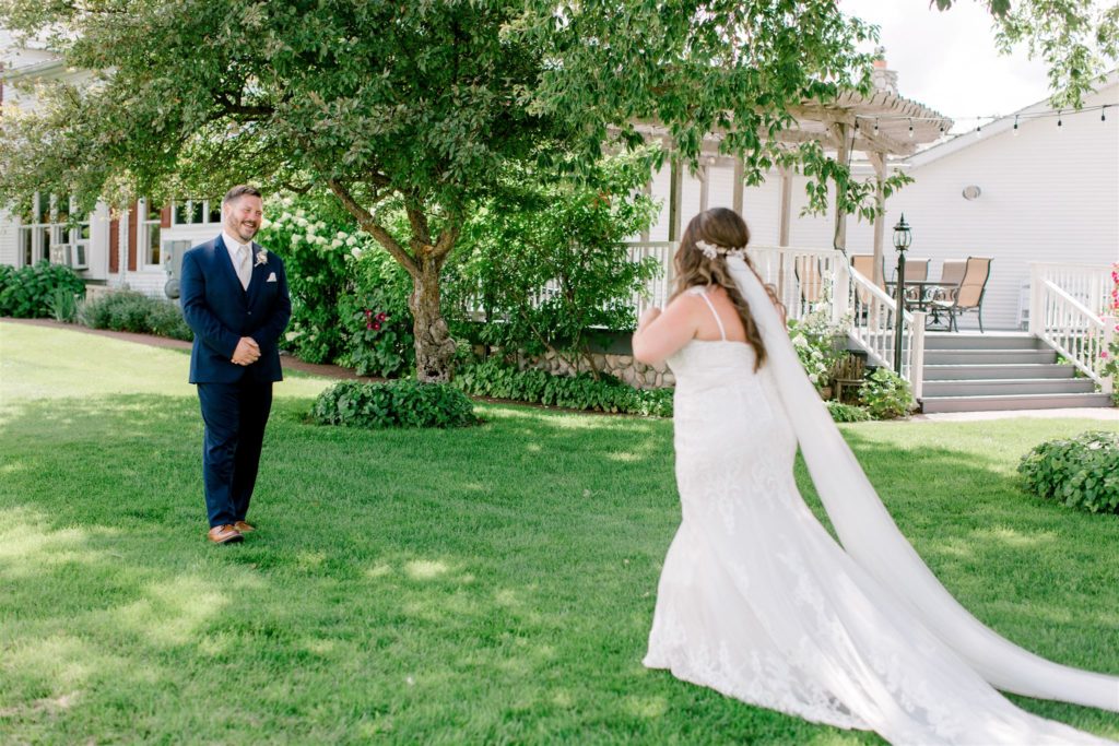 first look on your wedding day - 
 michigan photographer