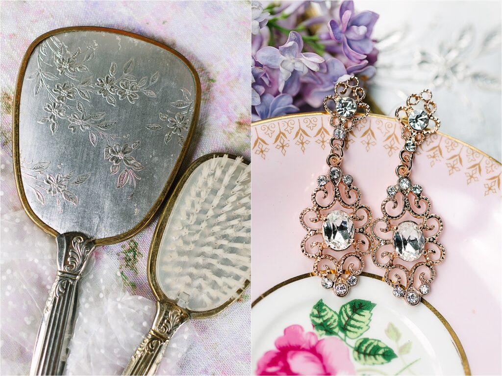 Bridgerton inspired Vintage wedding details