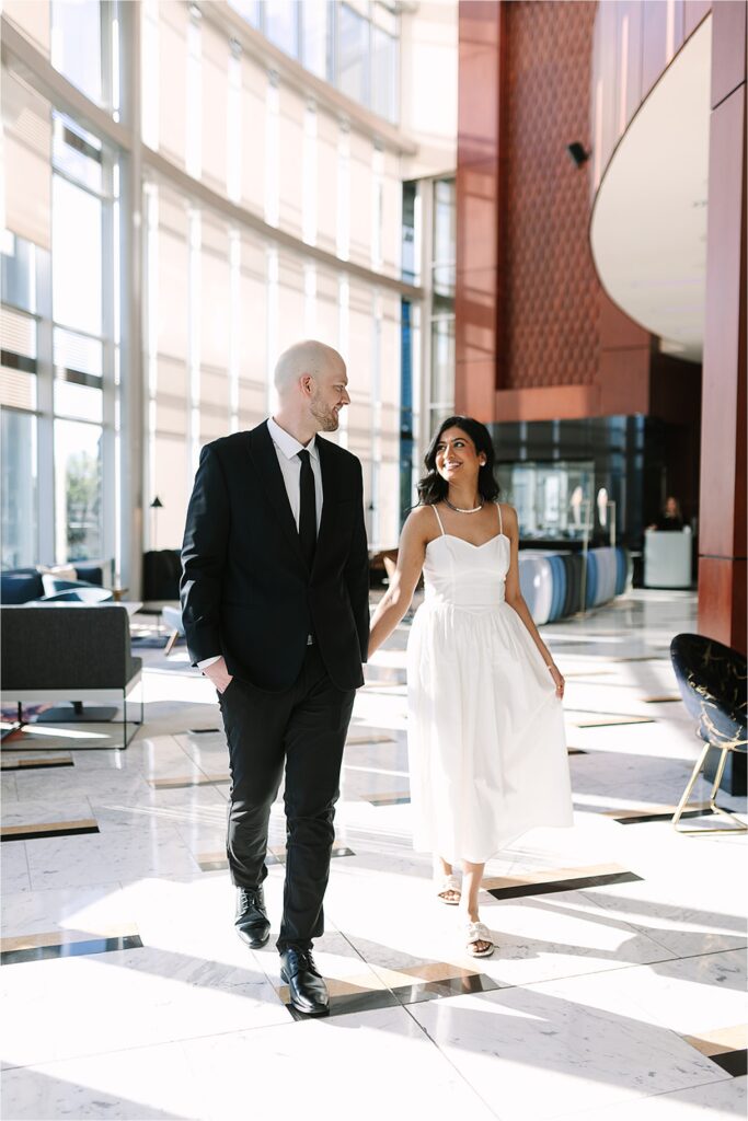 JW Marriott Grand Rapids Michigan Engagement Photographer