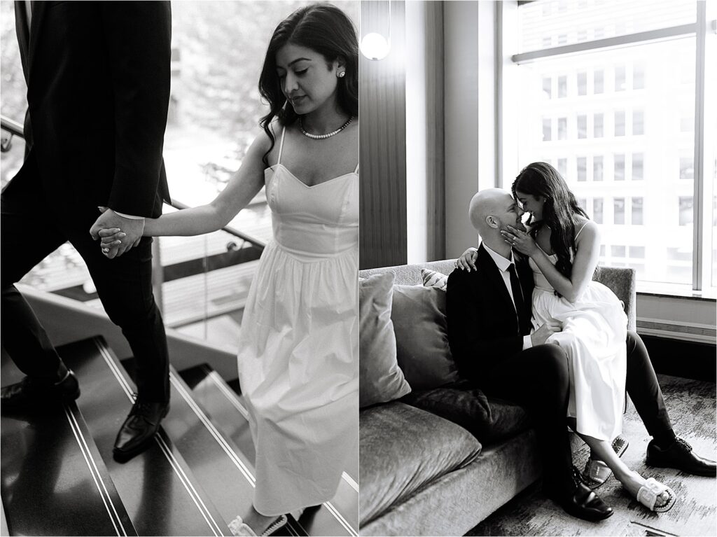 JW Marriott Grand Rapids Michigan Engagement Photographer