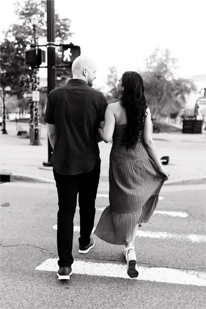 Romantic Sunset Engagement Downtown Grand Rapids 