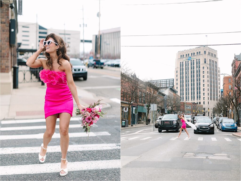 Downtown Kalamazoo Barbie-inspired Wedding