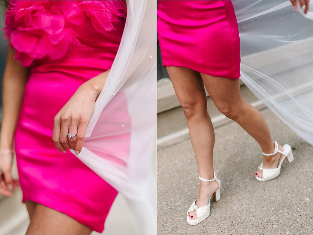 Barbie inspired bridal style Michigan photographer