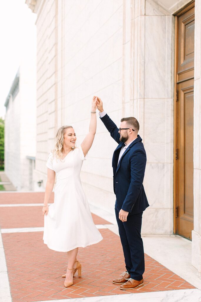 classic engagement portrait michigan photographer