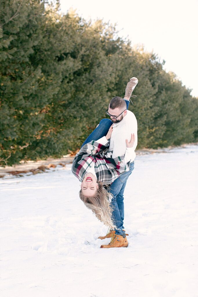 michigan winter engagement session