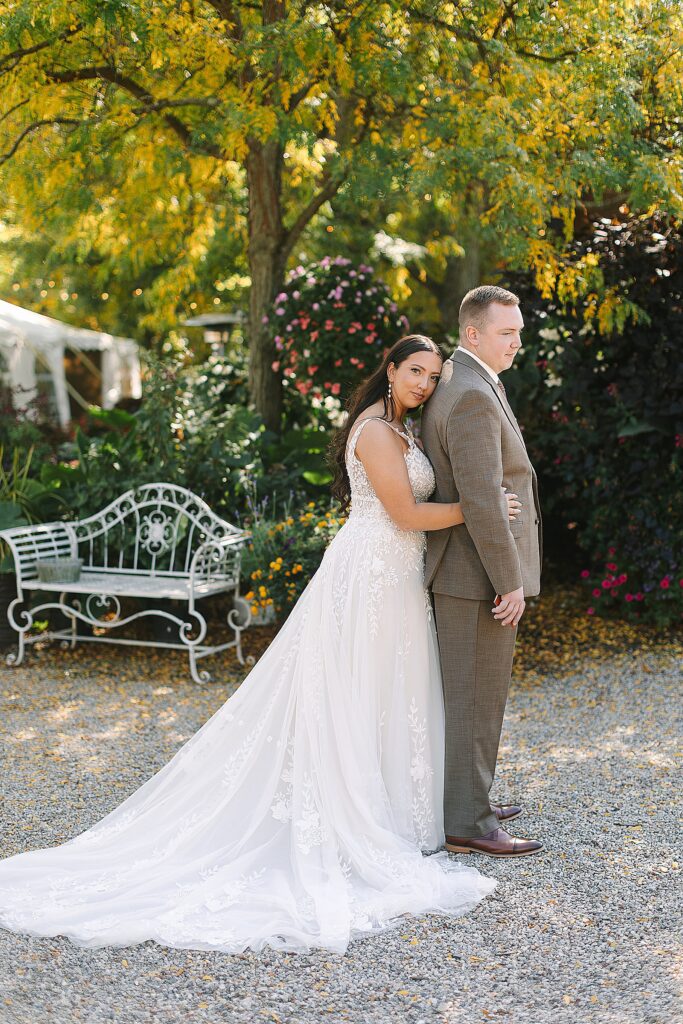 bride and groom opt for a first touch instead of a first look