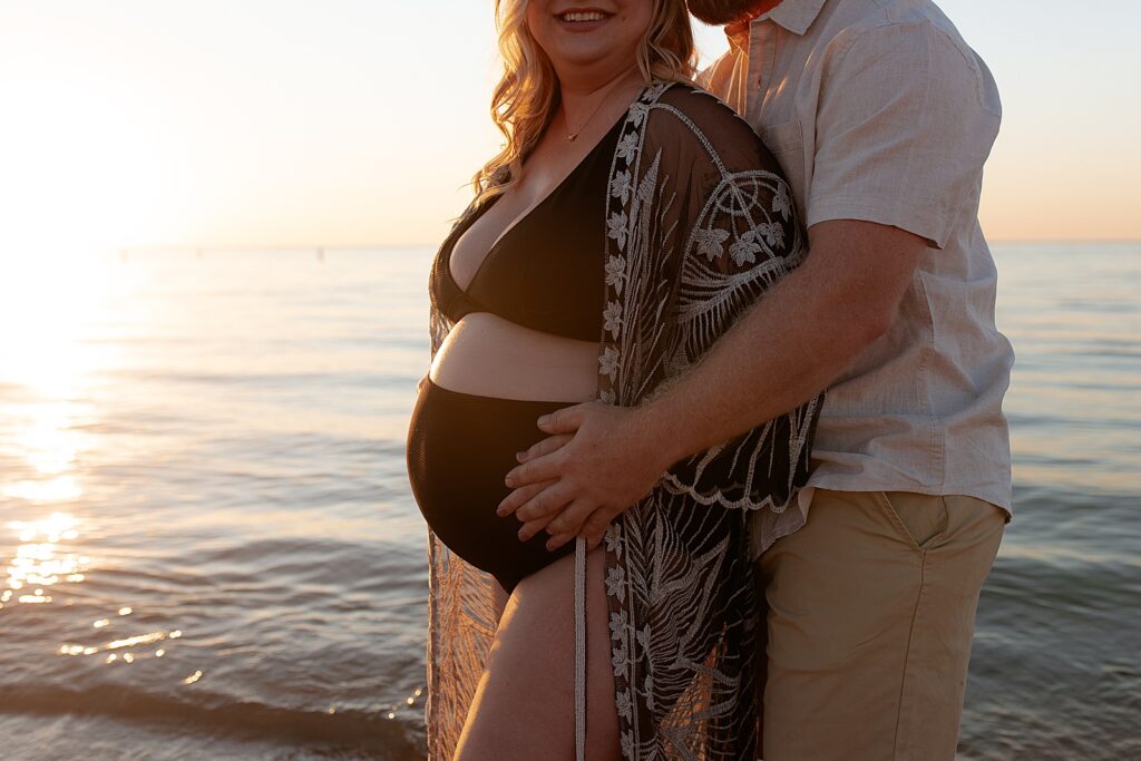 Sunset maternity session at South Haven Beach