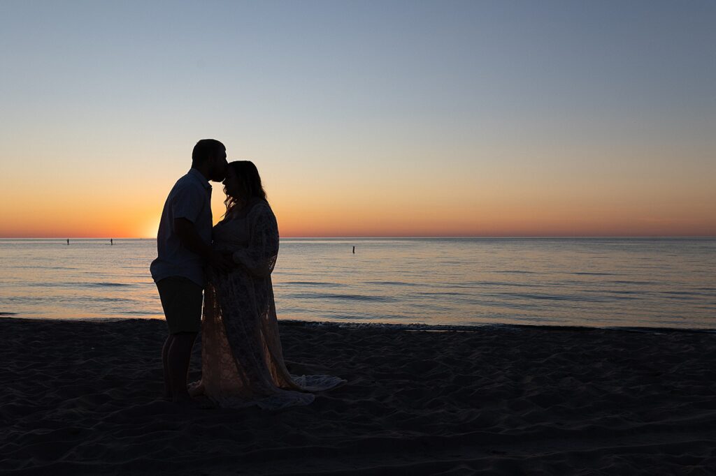 Sunset maternity session at South Haven Beach