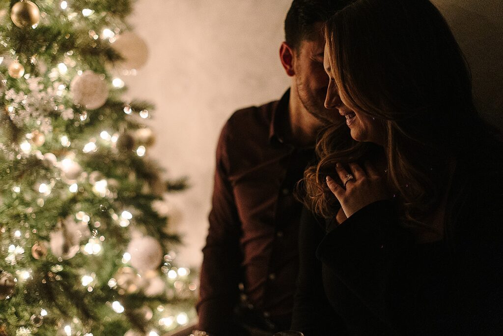 Winter wedding proposal by Michigan Proposal Photographer