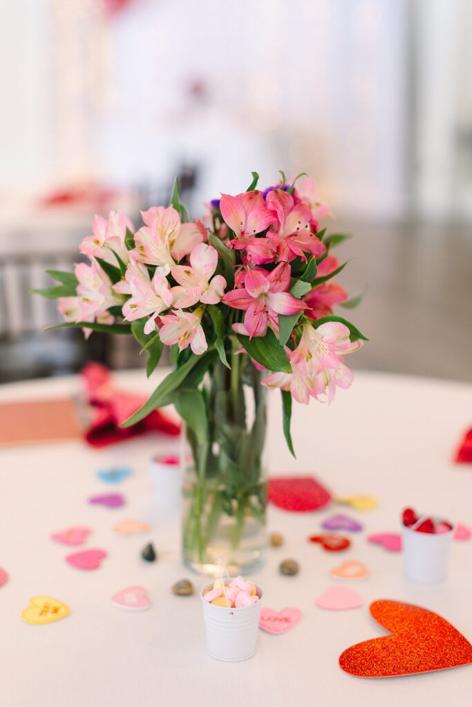 Decor for Galentine's Fundraiser Event in Holt, Michigan