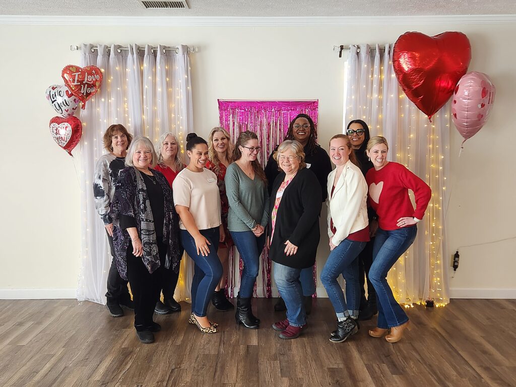 Group photo from Galentine's Fundraiser Event in Holt, Michigan